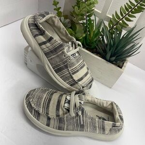 Reef Striped Loafers in Black and Gray